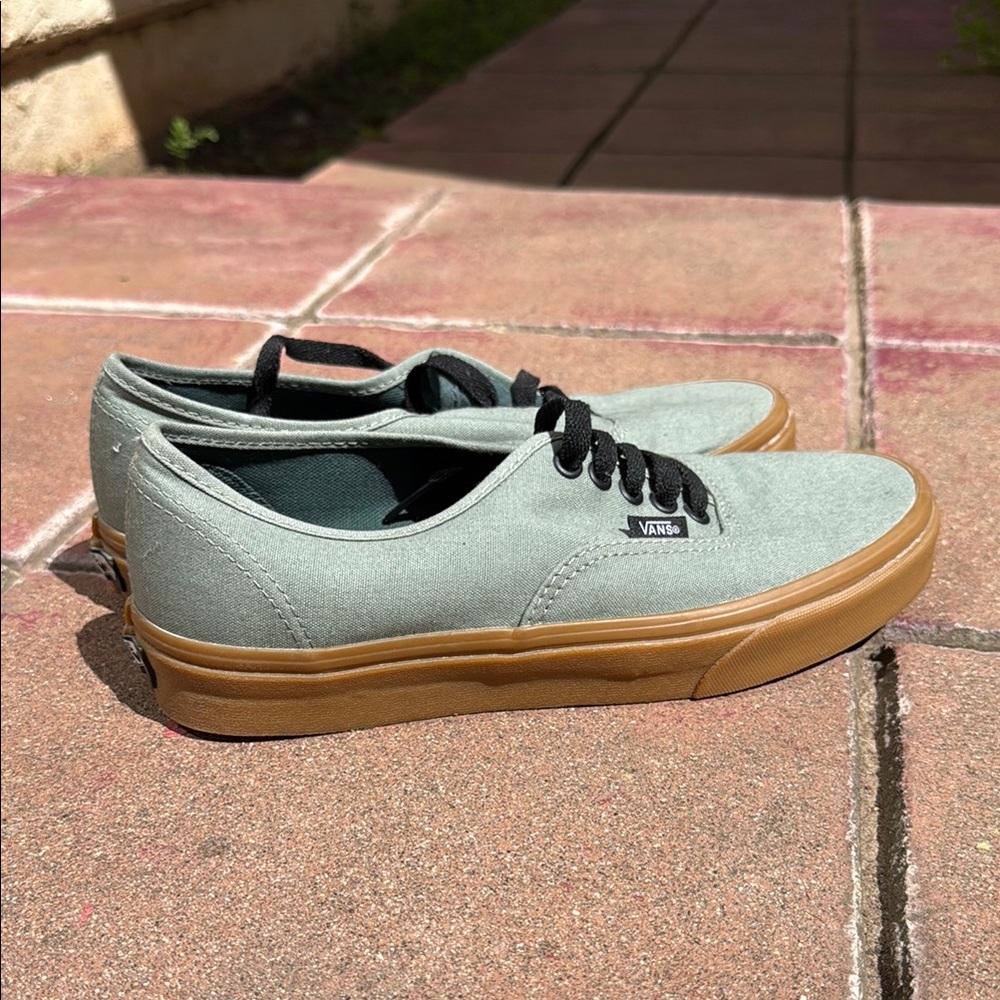 Vans Men's Classic Low-Top Sneakers in Sage Green with Gum Sole